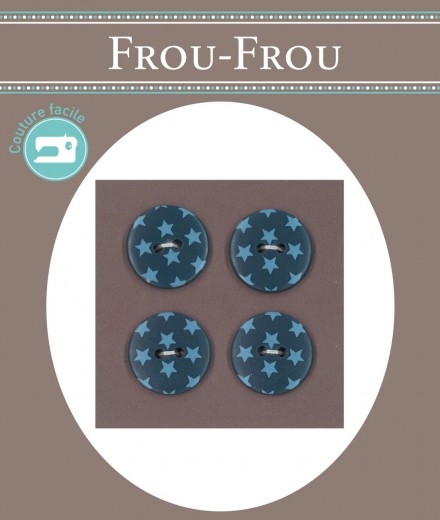 BLISTER 4 BOTONES ESTRELLAS 18MM NAVY (min. 3 u.)